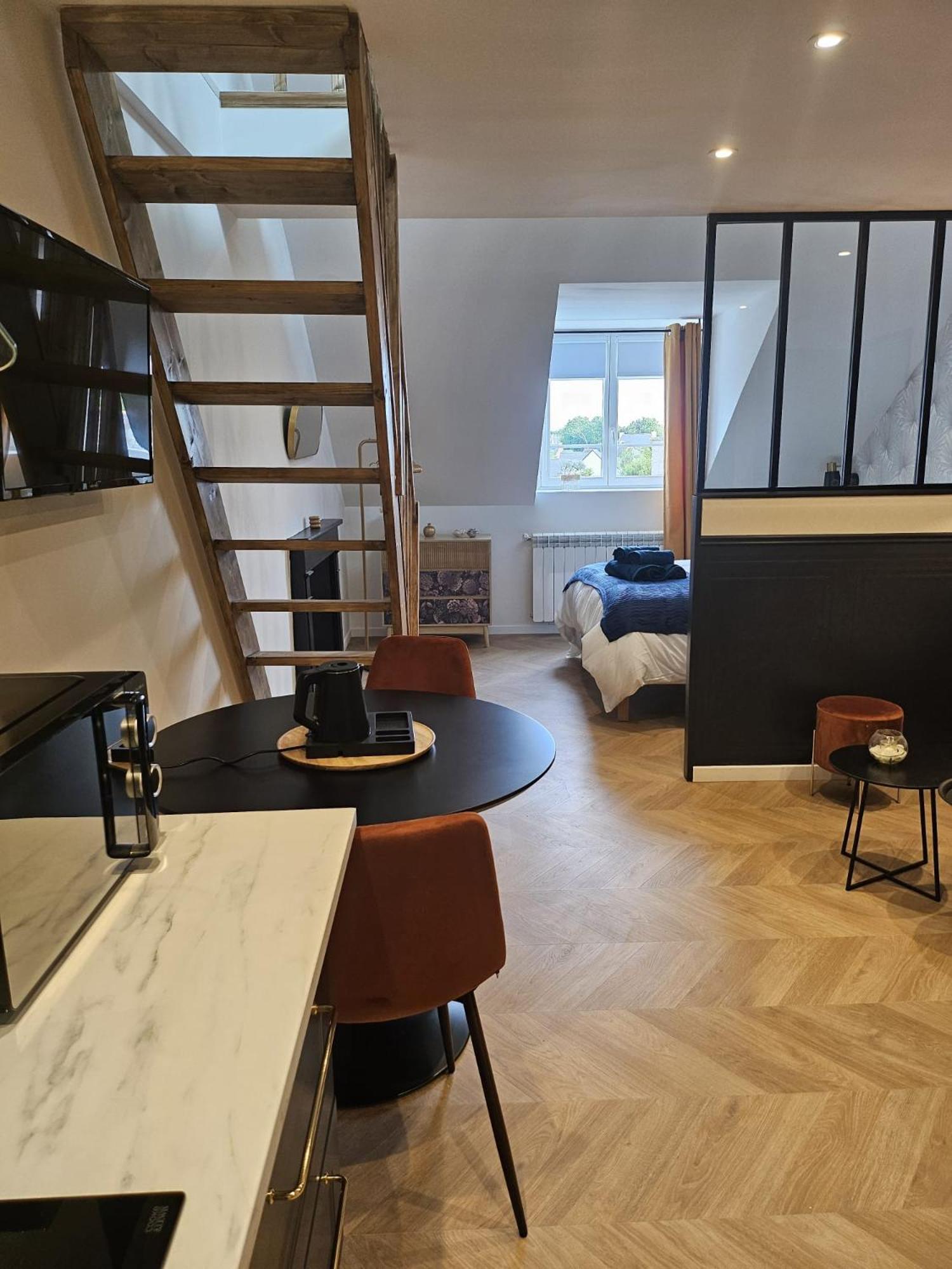 Le Parisien Prive En Duplex Avec Acces Jacuzzi A 10min Des Plages Apartment